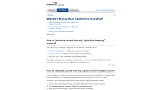 
                            12. Withdraw Money from Capital One Investing