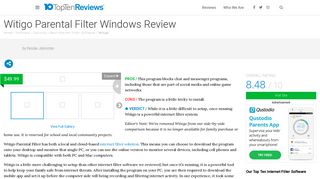 
                            9. Witigo Parental Filter Windows Review - Pros, Cons and Verdict