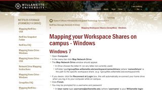 
                            13. WITS: Workspace directory - Windows - Willamette University