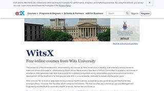 
                            8. WitsX - Free Courses from Wits University | edX