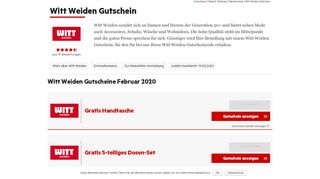 
                            11. Witt Weiden Gutscheine Februar 2019 | 40% + 15€ Rabatt nutzen - Stern