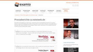
                            7. wiwiweb Erfahrungen / Bewertung - examio GmbH