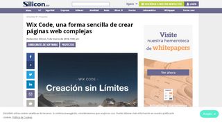 
                            6. Wix Code, una forma sencilla de crear páginas web complejas | Silicon