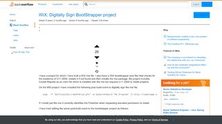 
                            4. WiX: Digitally Sign BootStrapper project - Stack Overflow