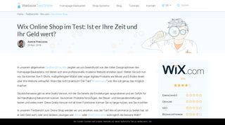 
                            12. Wix eCommerce Testbericht: Ist der Online Shop zu empfehlen?