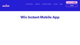 
                            12. Wix Instant Mobile App | Mobile Apps Made Easy | Beezer.com