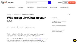 
                            10. WiX - LiveChat integration tutorial