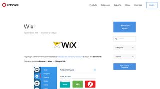 
                            12. Wix — Omnize | Descomplicamos o atendimento a clientes