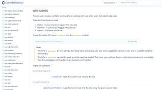
                            4. wix-users - Wix Code API reference