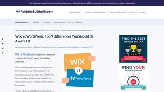 
                            11. Wix vs WordPress - Website Builder Expert