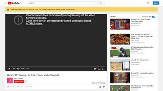 
                            8. Wizard 101 Signup for free crowns and a free pet. - YouTube