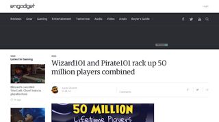 
                            9. Wizard101 and Pirate101 rack up 50 million players combined