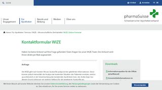 
                            9. WIZE: Online-Formular - pharmaSuisse