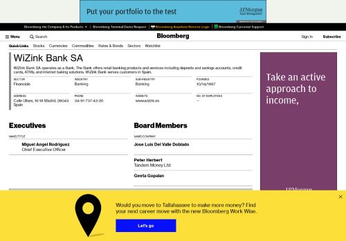 
                            6. WiZink Bank SA: Company Profile - Bloomberg