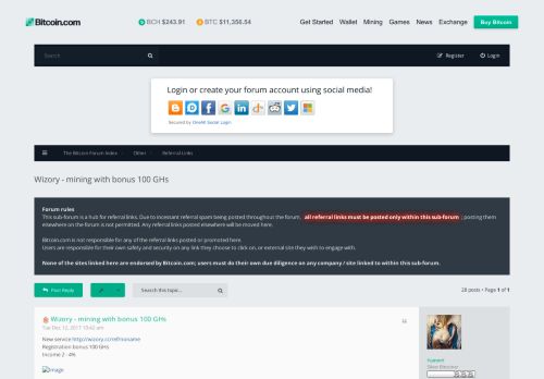 
                            3. Wizory - mining with bonus 100 GHs - The Bitcoin Forum