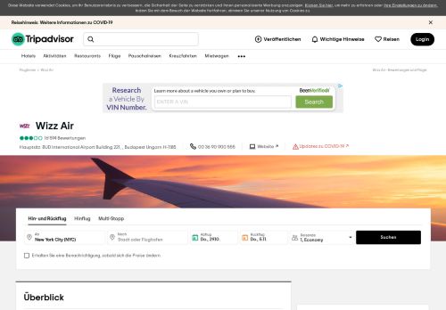 
                            4. Wizz Air - Bewertungen und Flüge - TripAdvisor
