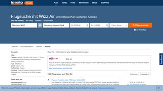 
                            4. Wizz Air Flüge und Tickets - Wizz Air Flugplan - Idealo.Flug