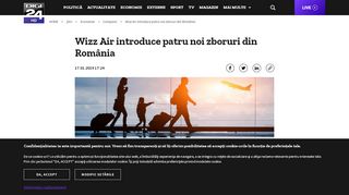 
                            11. Wizz Air introduce patru noi zboruri din România - Digi24