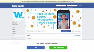 
                            6. Wizzup - About | Facebook