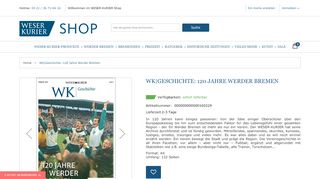 
                            12. WK | Geschichte: 120 Jahre Werder Bremen - WESER-KURIER Shop