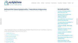 
                            8. WLAN einrichten Telekom Speedport w921v – Telekom Router richtig ...