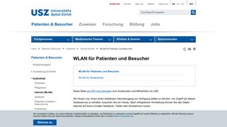 
                            13. WLAN für Patienten und Besucher – UniversitätsSpital Zürich