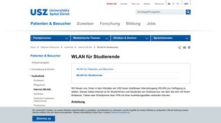 
                            7. WLAN für Studierende – UniversitätsSpital Zürich