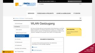 
                            5. WLAN Gastzugang - RWTH AACHEN UNIVERSITY IT Center - Deutsch