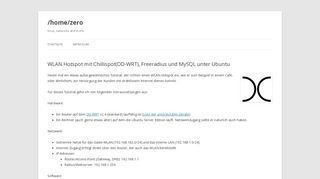 
                            6. WLAN Hotspot mit Chillispot(DD-WRT), Freeradius und MySQL unter ...