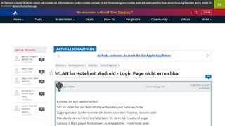 
                            1. WLAN im Hotel mit Android - Login Page nicht erreichbar ...