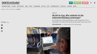 
                            5. WLAN im Zug: Wie schlecht ist die Internetverbindung unterwegs ...
