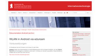 
                            5. WLAN in Android via eduroam - Informationstechnologie - HWR Berlin