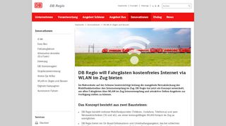 
                            13. WLAN in Zügen und Bussen - DB Regio
