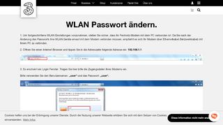 
                            6. WLAN Paswort ändern | Drei.at