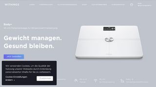 
                            2. WLAN-Personenwaage für Körperzusammensetzung - Body+ | Withings