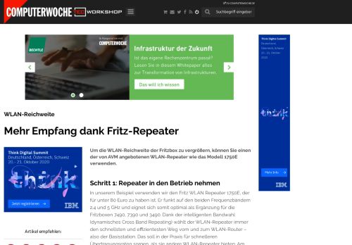 
                            12. WLAN-Reichweite: Mehr Empfang dank Fritz-Repeater - TecChannel ...