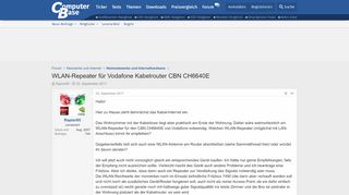 
                            13. WLAN-Repeater für Vodafone Kabelrouter CBN CH6640E | ComputerBase ...
