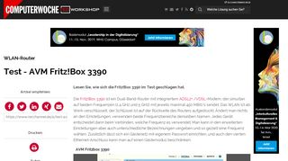 
                            9. WLAN-Router: Test - AVM Fritz!Box 3390 - TecChannel Workshop