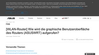 
                            4. [WLAN-Router] Wie wird die graphische Benutzeroberfläche ... - Asus