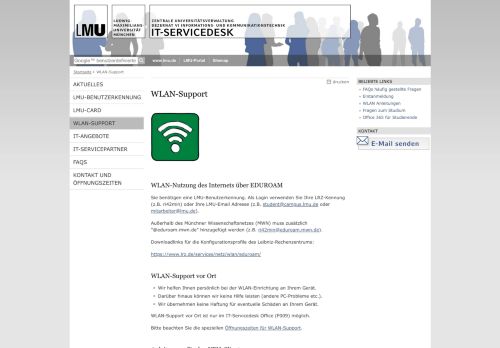 
                            3. WLAN-Support - LMU IT-Servicedesk - LMU München