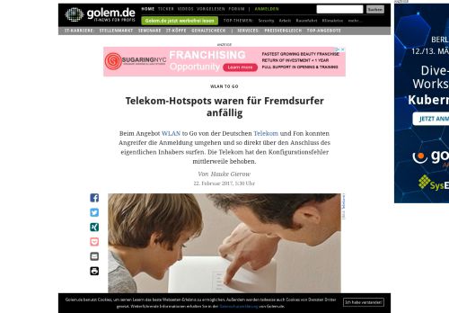 
                            11. WLAN to Go: Telekom-Hotspots waren für Fremdsurfer anfällig ...