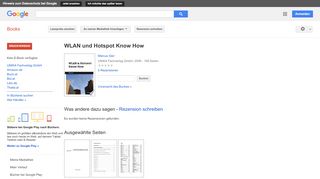 
                            8. WLAN und Hotspot Know How - Google Books-Ergebnisseite