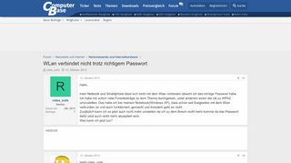 
                            6. WLan verbindet nicht trotz richtigem Passwort | ComputerBase Forum