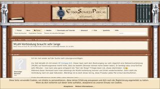 
                            7. WLAN-Verbindung braucht sehr lange | ElderScrollsPortal.de