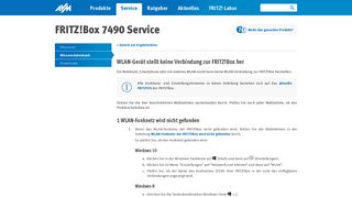 
                            1. WLAN-Verbindung kann nicht hergestellt werden | FRITZ!Box 7490 ...