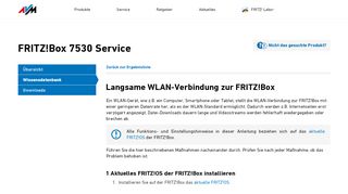 
                            2. WLAN-Verbindung langsam (geringe Datenrate) | FRITZ!Box 7530 ...