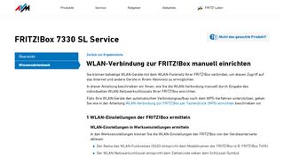 
                            2. WLAN-Verbindung zur FRITZ!Box einrichten | FRITZ!Box 7330 SL - AVM