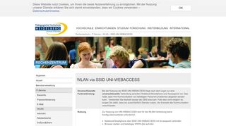 
                            10. WLAN via SSID UNI-WEBACCESS - Pädagogische Hochschule ...