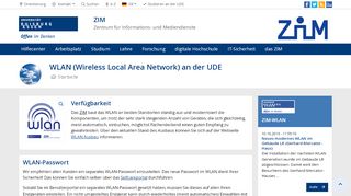 
                            5. WLAN (Wireless Local Area Network) an der UDE