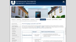 
                            4. WLAN-Zugänge an der KU und VPN - Katholische Universität Eichstätt ...